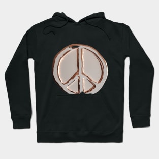 Peace Sign Rose Gold Shadow Silhouette Anime Style Collection No. 267 Hoodie